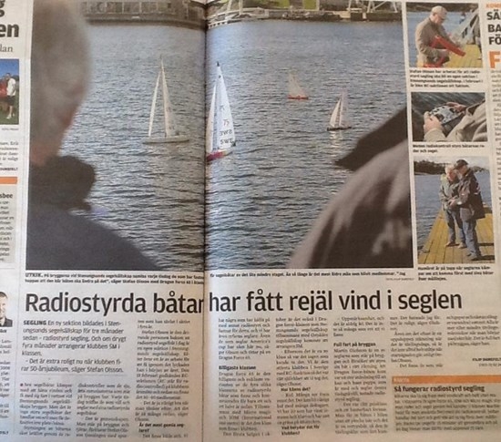 image: Medvind för radiostyrda segelbåtar - om StSS och RC i Lokaltidningen STO
